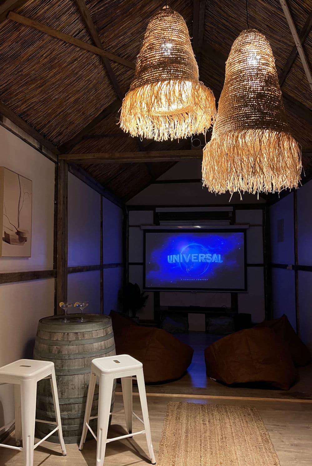 Boat shed converted into movie theatre